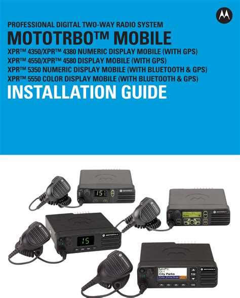 Motorola Solutions 99ft3086 Mobile Transmitter User Manual Mototrbo