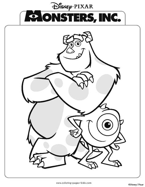 Disney Monsters Inc Coloring Pages - AZ Coloring Pages