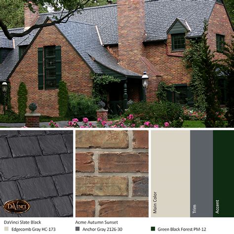 Black Brick Exterior Color Schemes Davinci Roofscapes