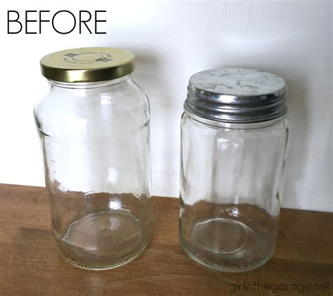 Upcycled Glass Jars Trash To Treasure Girl In The Garage