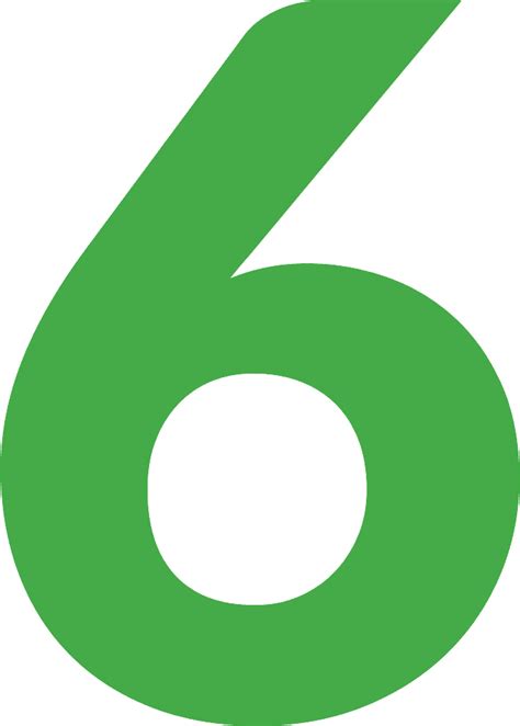Number 6 Clipart Green Number 6 Green Transparent Free For Download On
