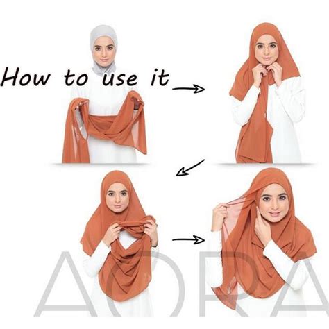 Basic Jersey Instant Shawl Slip On Shawls Scarf Amira Hijab Elastic