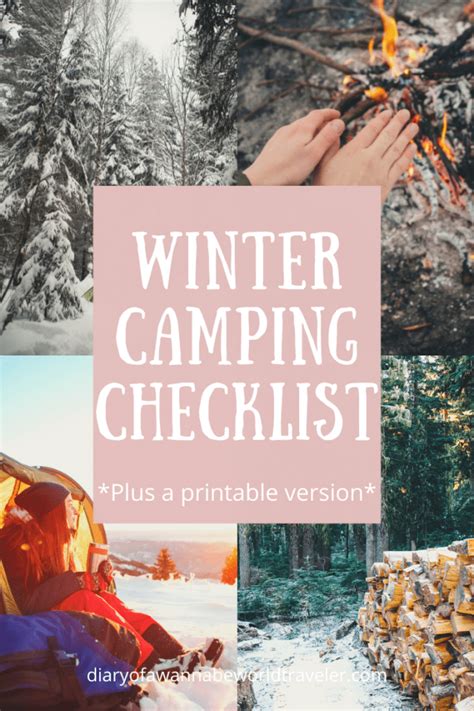 Winter Camping Checklist Diary Of A Wanna Be World Traveler