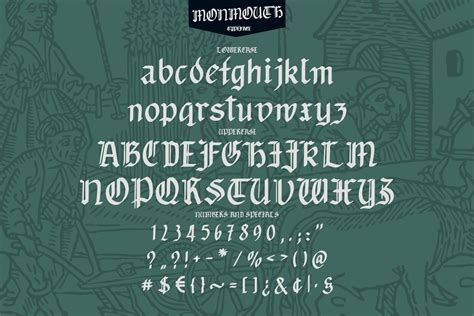 Monmouth Font Handdrawn Masterbundles