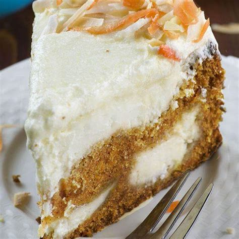 Carrot Cake Cheesecake An Easter Dessert With Cream Cheese Frosting