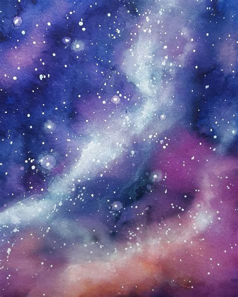 One Of My First Watercolour Galaxies I Wanted To Use Them As A