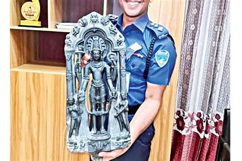 Over 1000 Year Old Black Stone Murti Of Lord Vishnu Recovered In