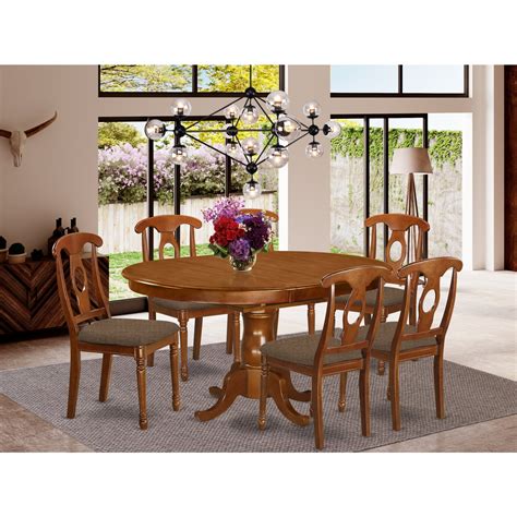 Buy Dining Room Set Oval Dining Table With Leaf And Chairs Finish