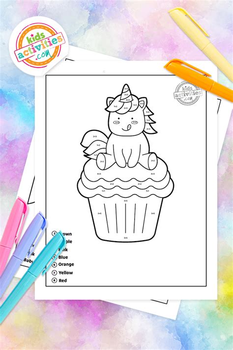 Unicorn Coloring Pages By Number / Cute Unicorn Color By Number Pages