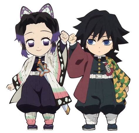 Shinobu And Giyu Chibi In 2023 Chibi Anime Chibi Slayer Anime
