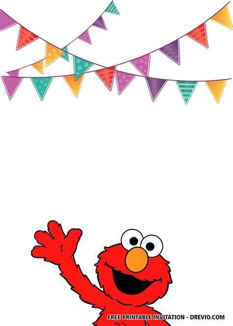 FREE Elmo Birthday Invitation Templates | DREVIO