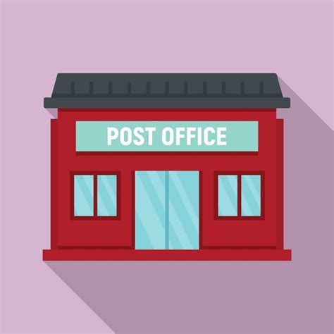 Post Office Building Icon Flat Style 14600783 Vector Art At Vecteezy