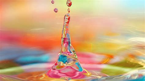 Bright Colorful Water Drop Wallpapers 1600x900 261064