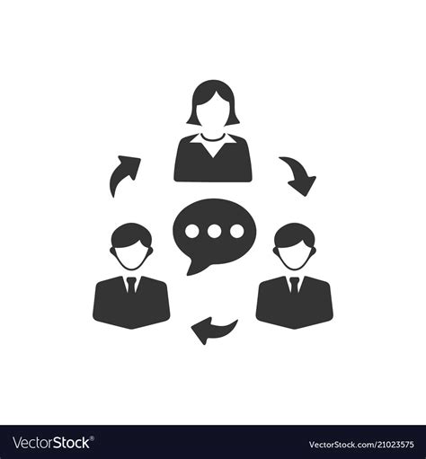 Team Communication Icon Royalty Free Vector Image