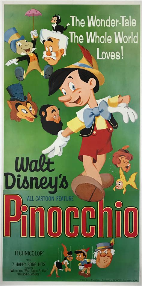 Pinocchio Walt Disney Original 1963 American Theatrical Re Release 3