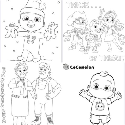 Cocomelon 45 Printable Coloring Pages Instant Download Fun Etsy
