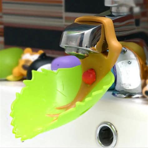 Cute Creative Leaves Shape Baby Faucet Extender Baby Kids Hand Washing