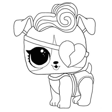 Lol Pet Puppy Midnight Coloring Page Free Printable Coloring Pages