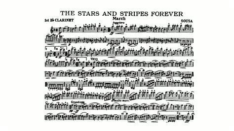 The Stars And Stripes Forever Sousa John Philip 1st B Flat Clarinet