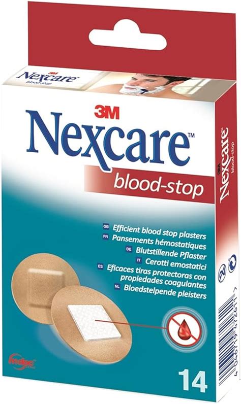 Pansements ronds hémostatiques Nexcare Blood Stop mm paquet Amazon fr Hygiène et Santé