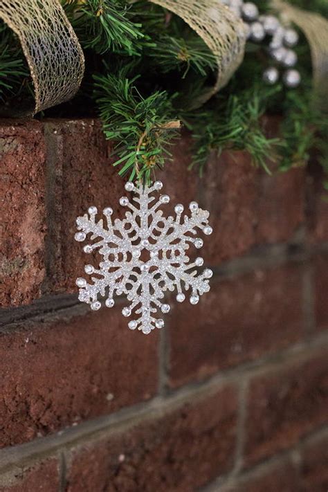 Diy Sparkly Glitter Snowflake Ornaments