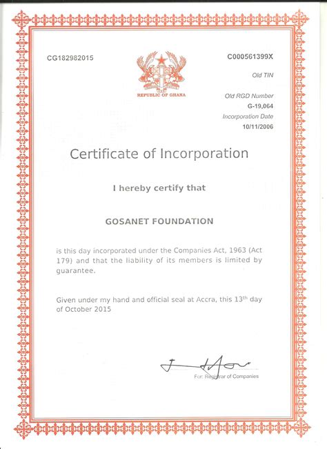Letter of support from spouse (ghanaian) if applicable. Gosanet Foundation | Corporate NGO partnerships