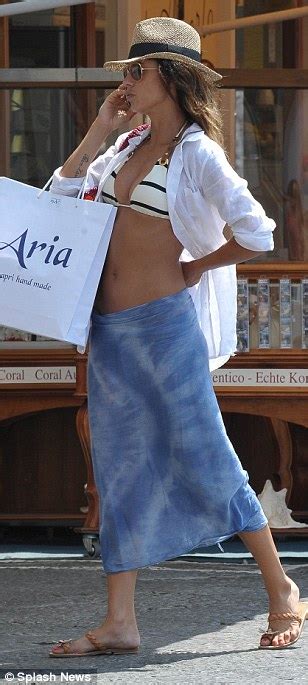Elisabetta Canalis Is The Envy Of Women Everywhere As She Parades Her Washboard Abs On Holiday