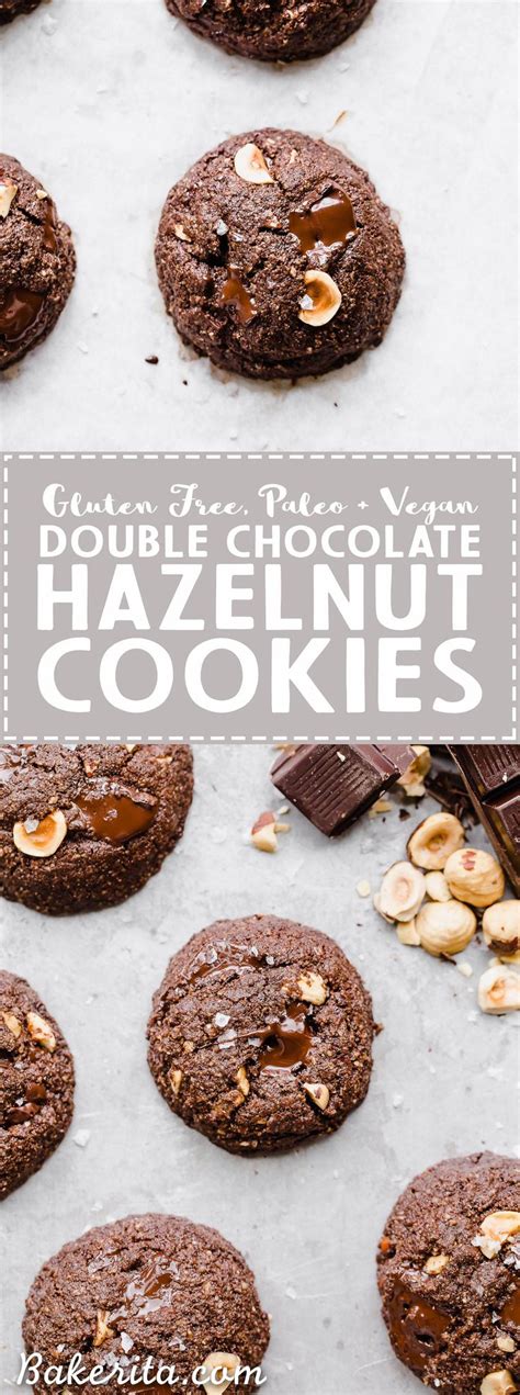 Double Chocolate Hazelnut Cookies Gluten Free Paleo Vegan Recipe