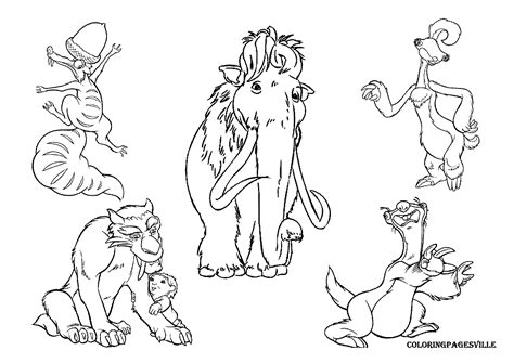 Printable ice age shira coloring pages. Coloring pages © Ice Age