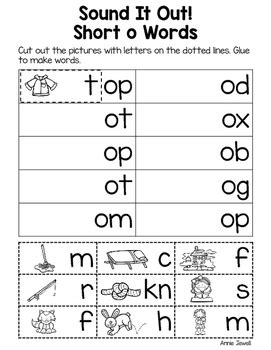 To download/print, click on the button bar on the bottom of the. short o - No Prep Word Work Printables by Annie Jewell | TpT