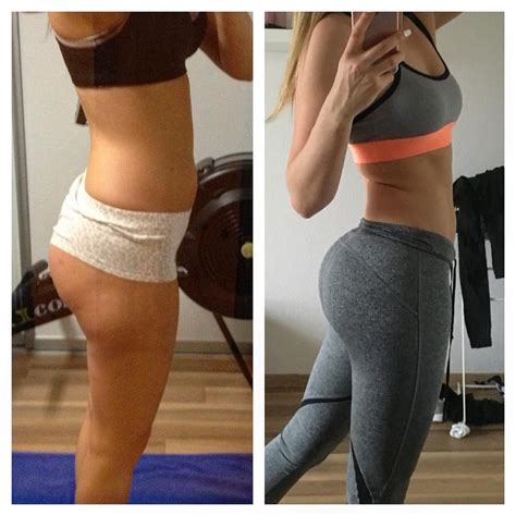 glutes before and after squats