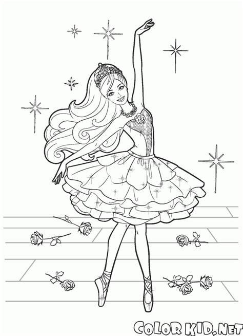 Barbie Ballerina Coloring Page File Include Svg Png Eps Dxf
