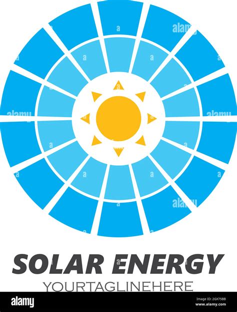 Logo De Panneau Solaire Symbole Vectoriel De Lénergie Naturelle Image