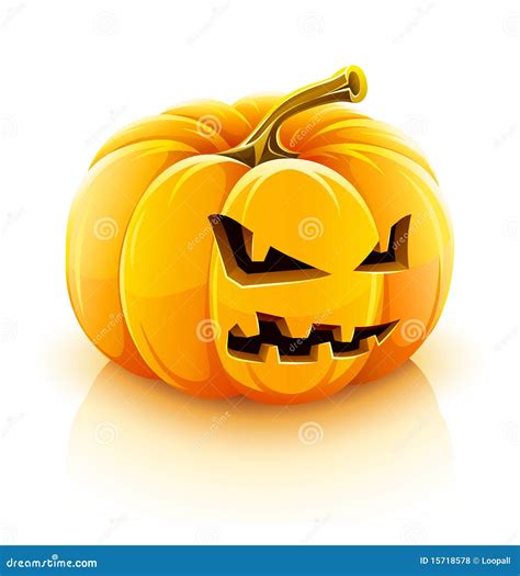 Angry Jack O Lantern Halloween Pumpkin Stock Vector Illustration Of