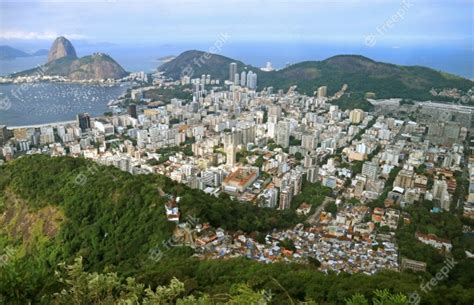 Vista Aérea De Rio De Janeiro Cityscape Com A Famosos Pão De