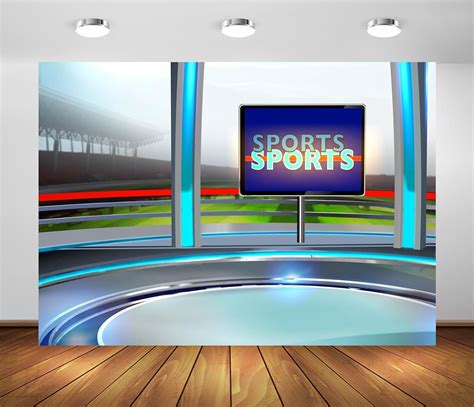 Beleco 8x6ft Fabric Sports News Backdrop News Broadcast