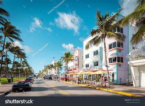Miami Beach Ocean Drive Fl Usa Stock Photo Shutterstock
