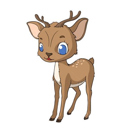Fawning Clipart Hd Png Cartoon Style Big Eyed Fawn Clipart Cartoon