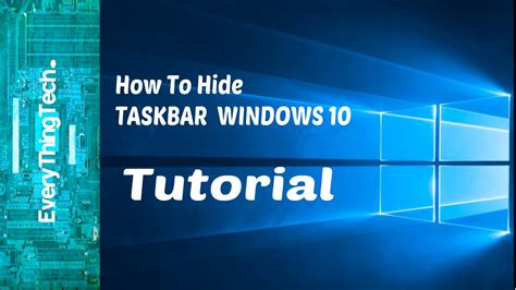 How To Hide Taskbar Windows Spainjawer