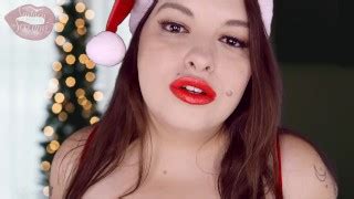 Christmas Present Kisses Pov Red Lipstick Fetish Sensual Domination