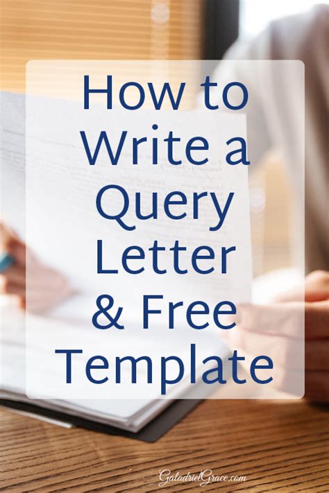How To Write A Query Letter Free Template Galadriel Grace