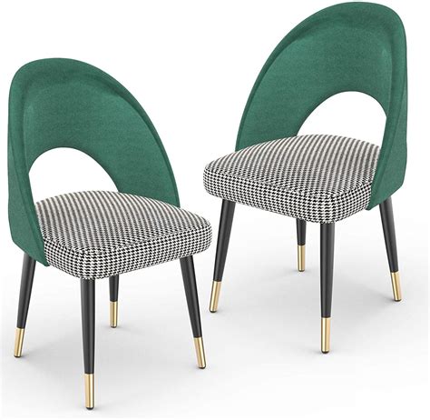 Mecor Modern Velvet Dining Chairs Set Of 2 Velvet Upholstered Side