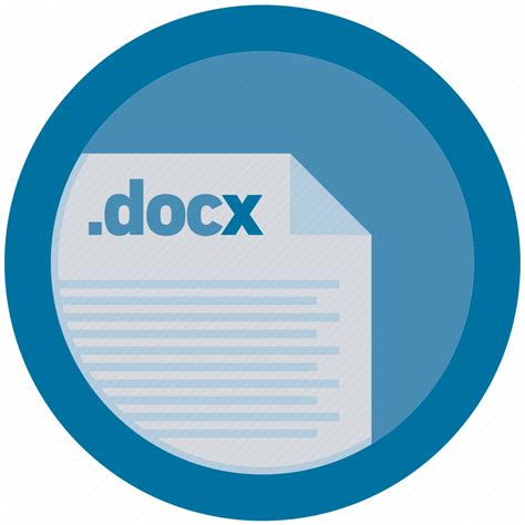 Document Docx Extension File Format Round Roundettes Icon