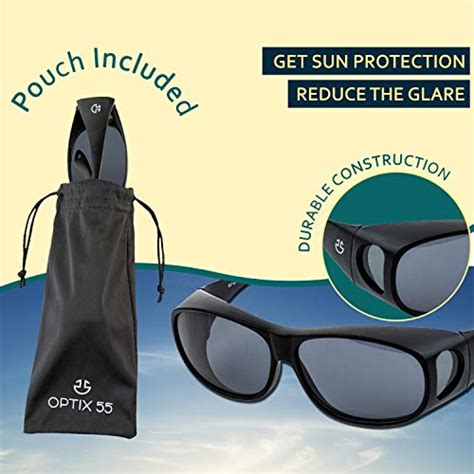 optix 55 fit over hd day night driving glasses wraparound sunglasses for men women anti glare