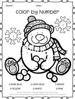 20+ Winter Color By Number : Free Coloring Pages