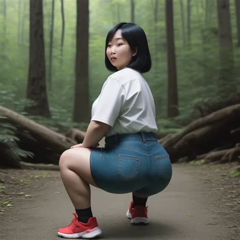 Ai Pics Big Booty Asian Woman Wearing Short Shorts In