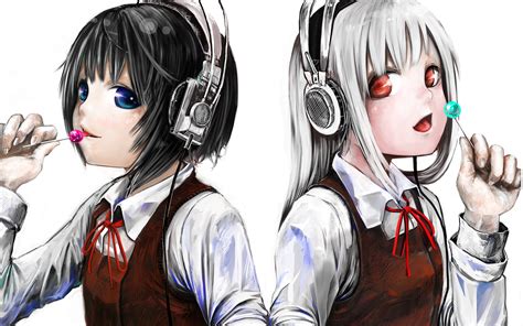 Ainda não temos dados sobre geraldo vandré, se você conhece alguma coisa. Papeis de parede Escolares garotas Uniforme Fones de ouvido Ver Dois Anime Meninas baixar imagens