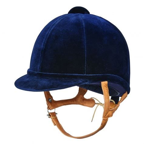 Charles Owen Fian Riding Hat Navy With Flesh Harness For The Rider