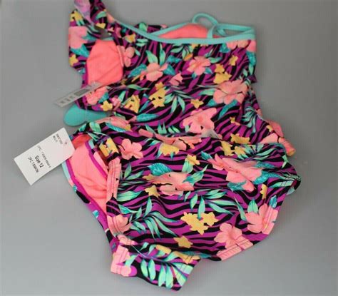 Girls Breaking Waves Floral One Piece Swim Bathing Suit Nwt Ebay