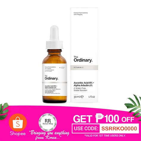 Ascorbic acid 8% + alpha arbutin 2% is most commonly used in the morning (51% of uses). The Ordinary Ascorbic Acid 8% + Alpha Arbutin 2% | Shopee ...